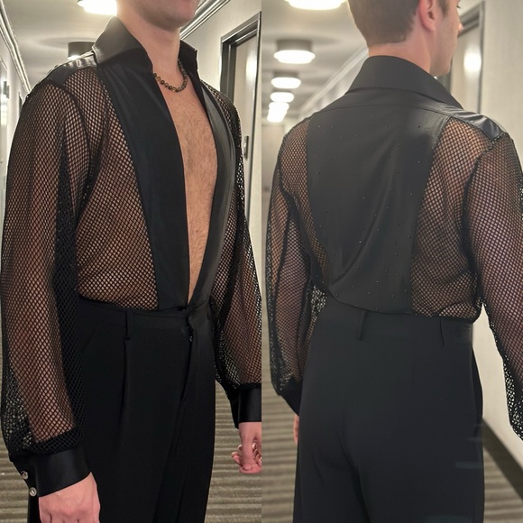 Men’s latin dance shirt - Picture 1 of 4